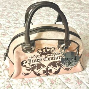 Juicy Couture Pink and Brown Satchel